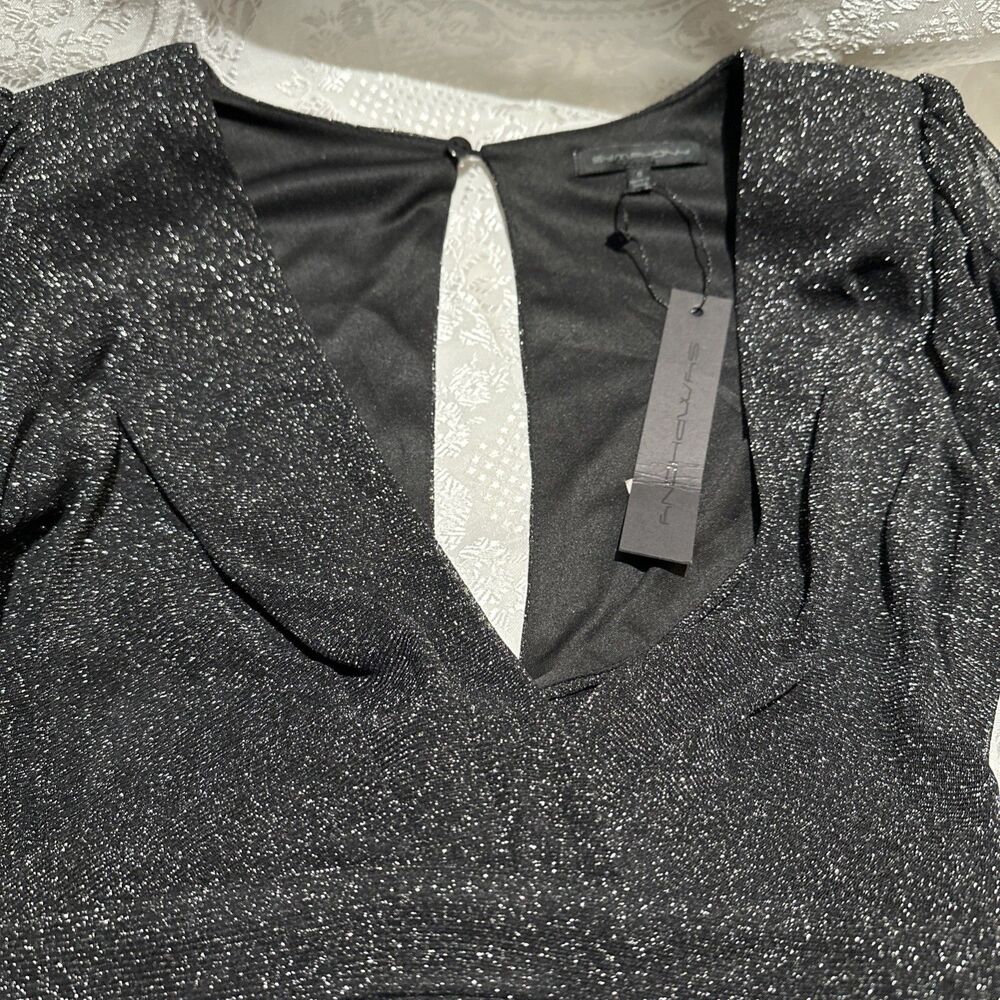 Symphony Black Sparkly Long Sleeve Dress